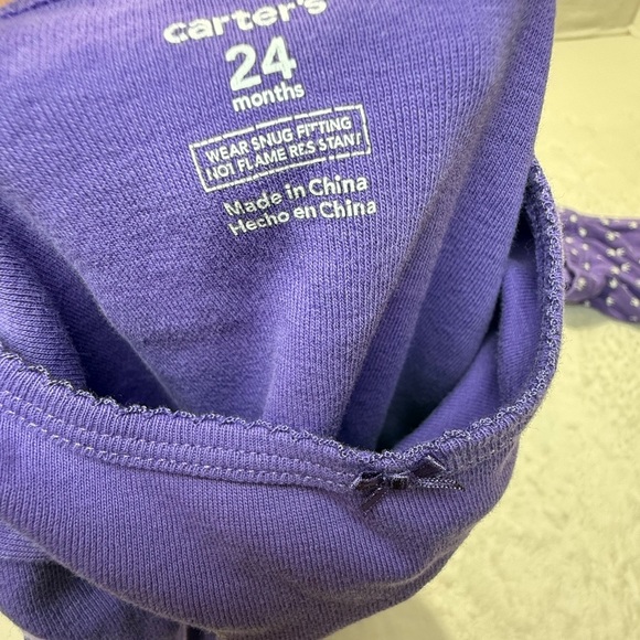 Carter's Purple Princess Pajama Set - Picture 4 of 4